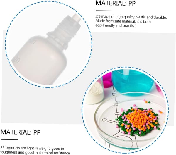 Plast øyedråpeflaske 30 ml med barnesikker kork, dråpeflasker
