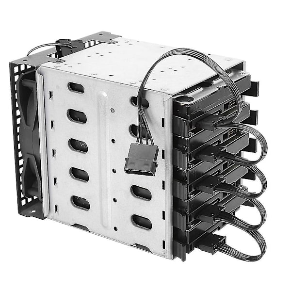 4-pins IDE til 5 SATA Splitter - Strømkabel 1 til 5 Bærbar SATA Forlængerkabel