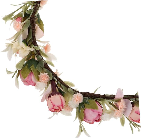 Boho Blomsterkrans Hårbånd til Kvinder Elegant Blomsterkrone Hårtilbehør Holdbart Design
