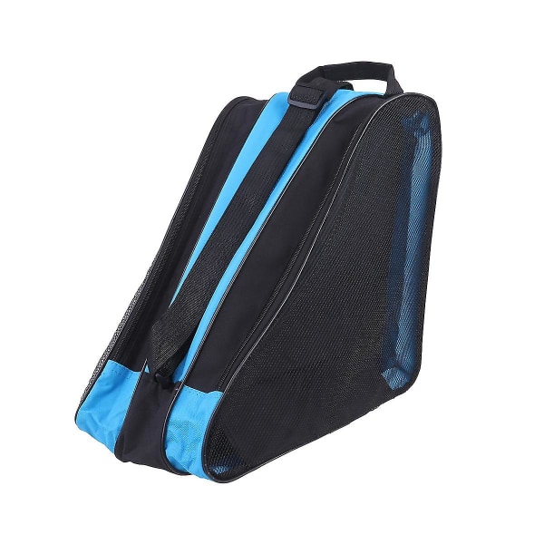 Opbevaringspose til rulleskøjtesko til børn Tykke trekantformet pose Mesh-stof skuldertaske Skobeholder med høj kapacitet (blå)