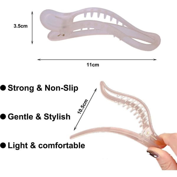 5 st hårklämmor kvinnor, stora klämmor för tjockt hår Anknäbb-hårnål