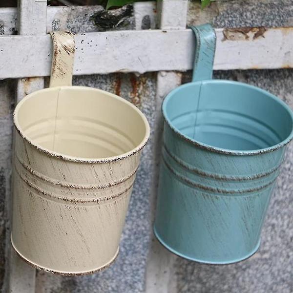 2 stk. Metallvegg Hengende Blomsterpotter Planter Med Kroker