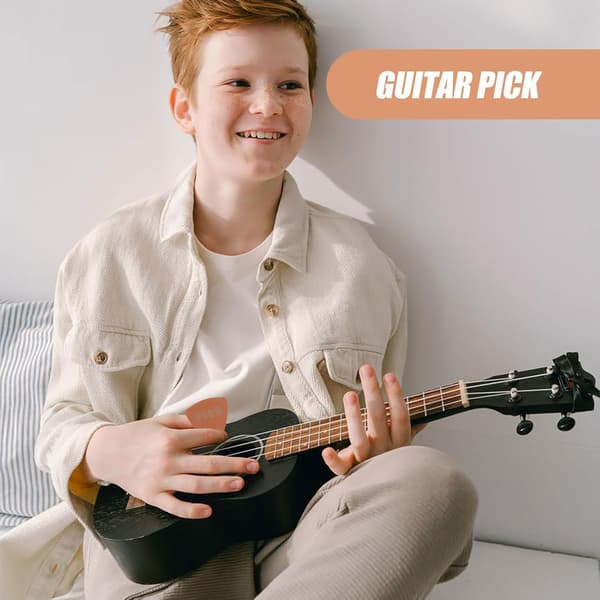 Lädergitarrplektrum Tjockt 8-delat set Återanvändbara ukulele- och gitarrtillbehör