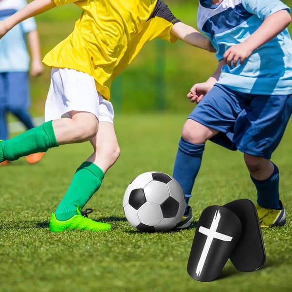 2 par mini fotbollsbenskydd små benskydd stötsäkert benskydd skyddsutrustning