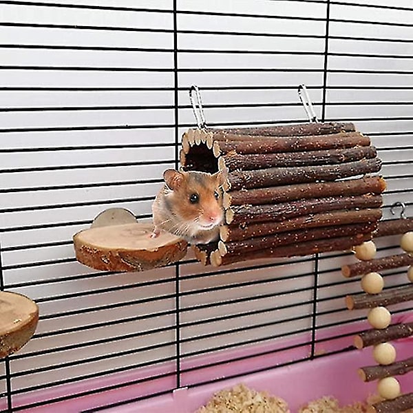 Hamster Tyggelegetøj Tunnel Bro Æbletræ Bur Legetøj