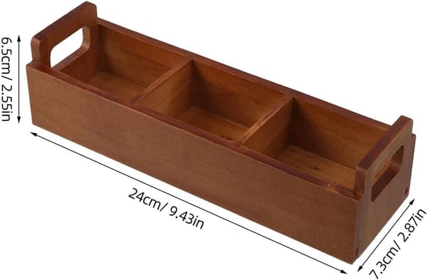 Tekanne Organizer Box Kaffe Te Organizer Stor Kapasitet Tre Oppbevaringsboks