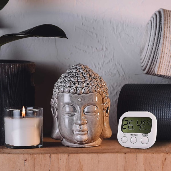 Digital LCD Termometer Perfekt Til Vinter, Hygrometerfunktion, Måler Luftfugtighed