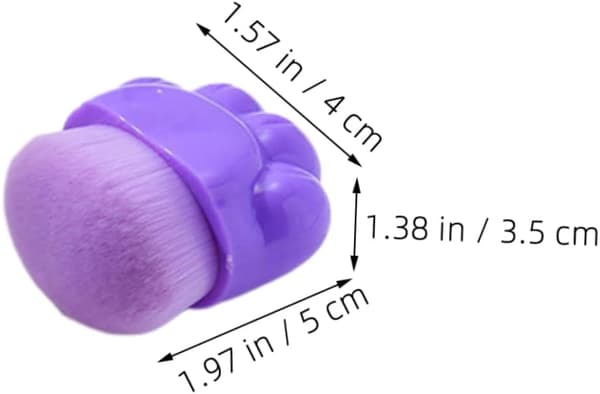 Katteklo makeupbørste til blush og pudder Bærbar foundationapplikatorbørste til kosmetikpåføring