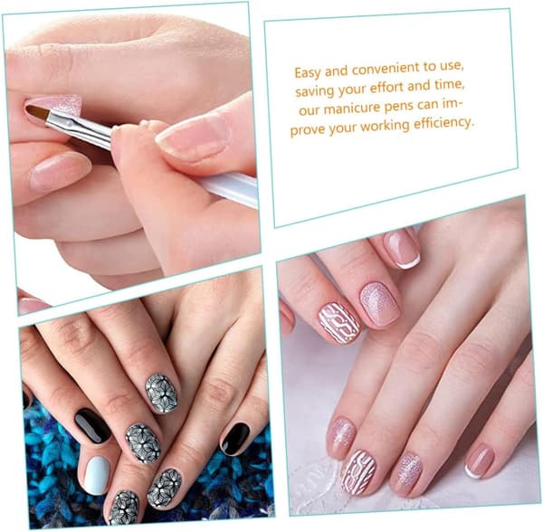 3 st nagelkonstpennor borstfoder professionella manikyrverktyg för nagelkonst DIY-tillbehör