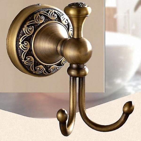 Antique Brass Carved Towel Paper Holder Bathroom Accessories