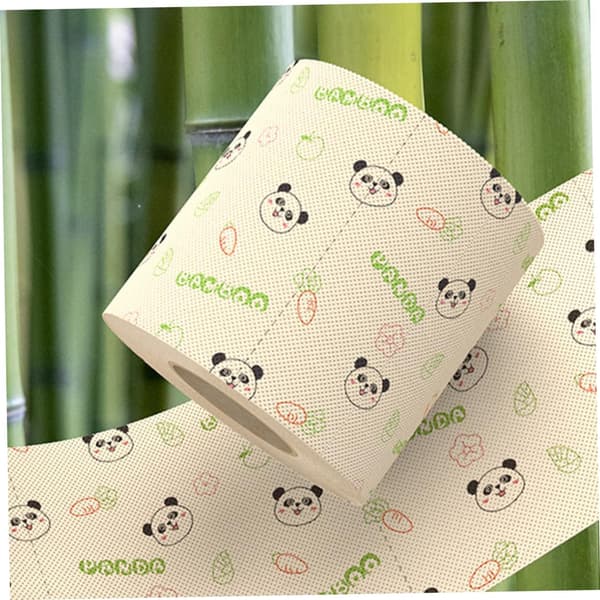 Rolig Panda Design Toalettpapper Bambu Pappershanddukar Dekorativt Badrumspapper för Hemmet
