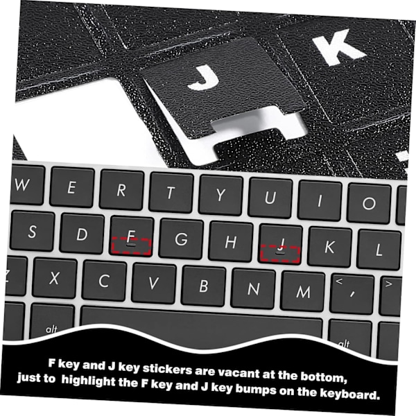 10 Ark Tastaturklistremerker Datamaskintastatur Alfabetklistremerker Datamaskin