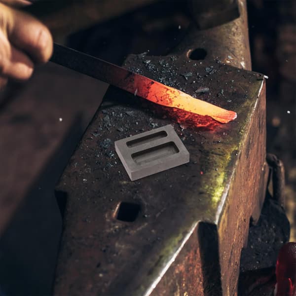 Grafittblokkform 2 hull for metallstøping gull sølv kobber messing sink smelteform