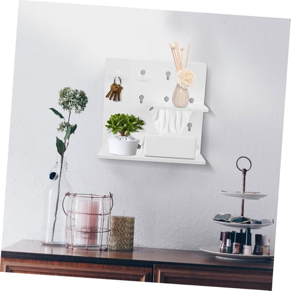 Selvklæbende Pegboard Organizer Væg Pegboard Holder Multifunktionel Opbevaring til Husholdning