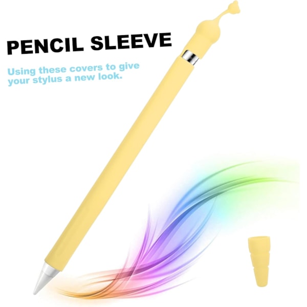 2 stk. Silikone Pen Etui Blyant Ærme Holder Anti-fald Blyant Ærme USB Drev Figurine Blyant Cover