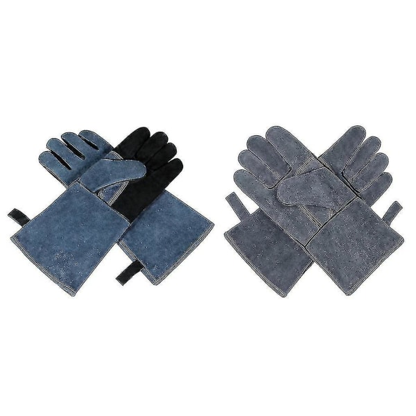 Värmebrandsäkra handskar för svetsarbete Hemuppgifter Anti skållning Mjuk Grey
