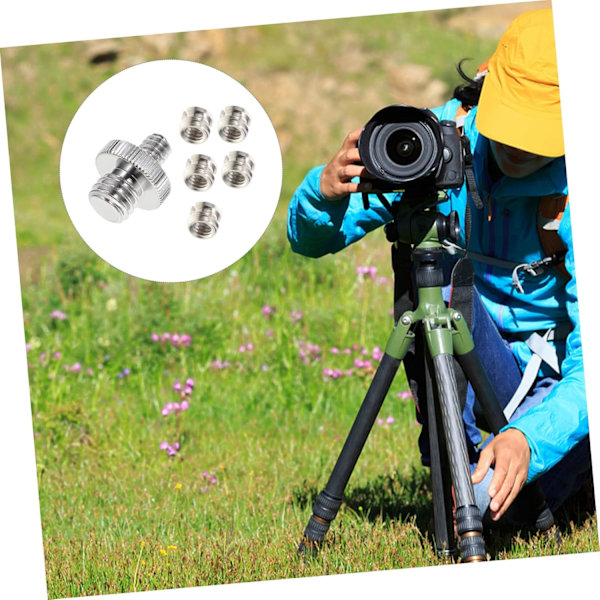 Stativskruv Gängadapter Set Omvandlingsmutter för SLR Monopod Ljusstativ