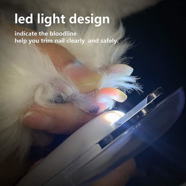 Hunde Kat Kæledyr Negleklippere og trimmere - Med LED-lys for at undgå overklipning af negle