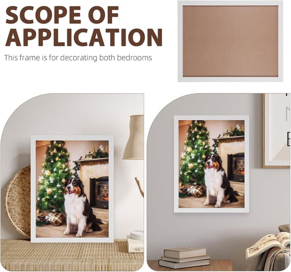 30 X 40 Cm 2-pack väggfotoram minimalistisk vit PMMA-transparens enkel väggmontering