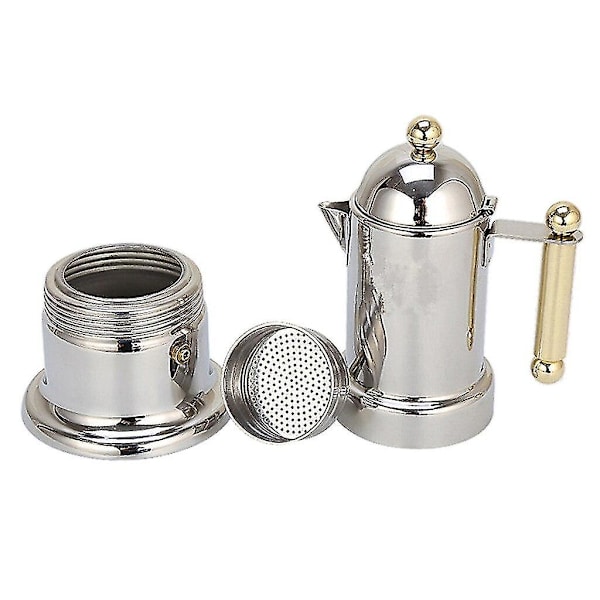 Italiensk Espresso Maker i Rustfrit Stål Moka Pot Percolator