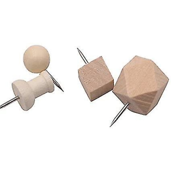 144 Pak Dekorative Træ-Trykknapper Træ-Tommelfinger-Knapper
