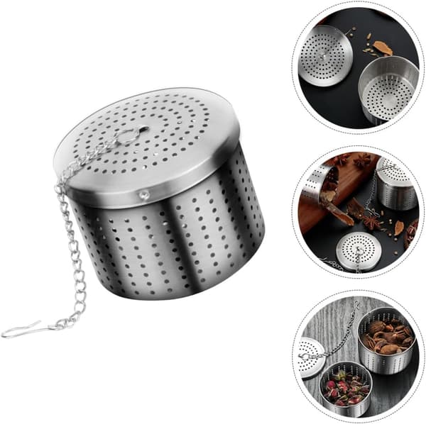 Tesil i rustfrit stål med krogkædedesign, delikat, mini, praktisk stil
