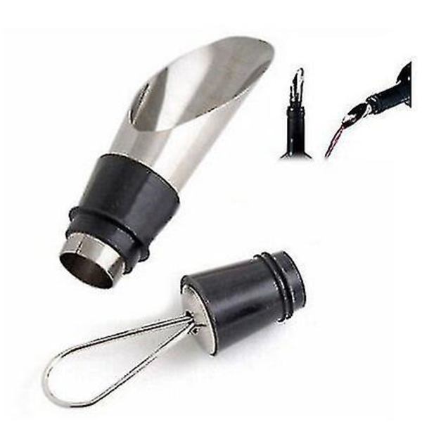 5-pak - Konisk Design - Vinflasker - Propp Skaper Tetning - Holder Vin Frisk