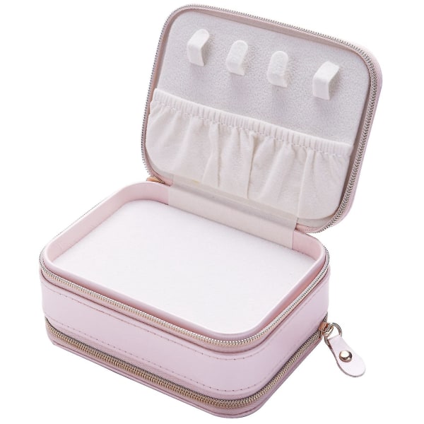 Smykkeskrin Kosmetisk oppbevaringsboks Makeup Pakking Organizer Multi-funksjon øredobber Ring Container