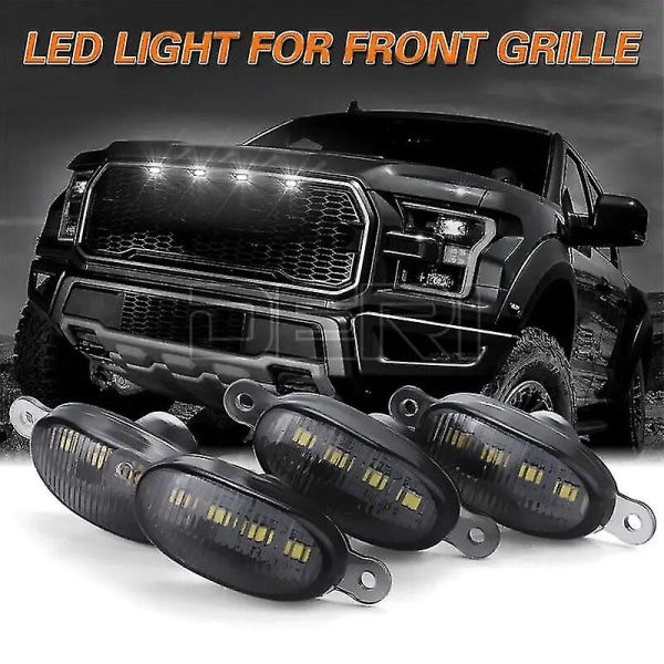 Car Front Grille Grill Led Light Smoke Raptor Style White Car Front Grille Led Lights For Ford F150 F250 F350 For Toyota Tacoma