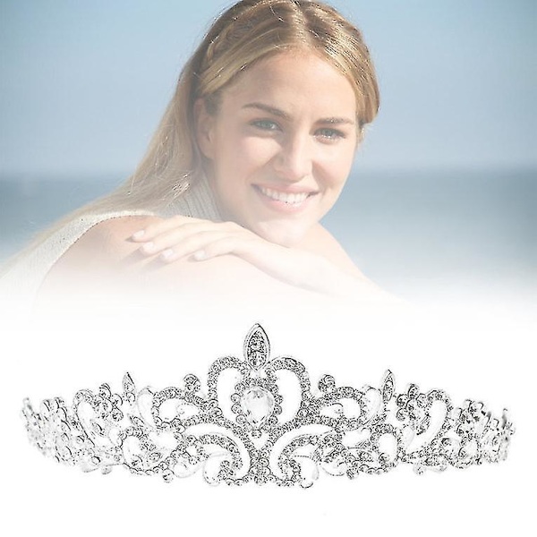 Hääprinsessan Kristalli Tiara Hääkruunu Hiuskoriste