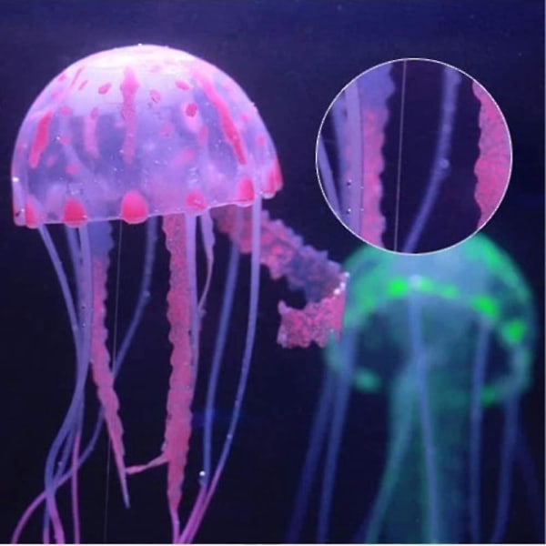 Silikonsimulering Jellyfish Aquarium Decor Fish Tank