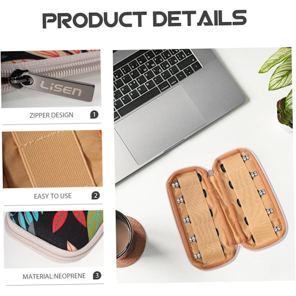 Liten Resväska USB-minne Organizer Fodral Robust U Disk Väska för Elektronik för Affärsresor