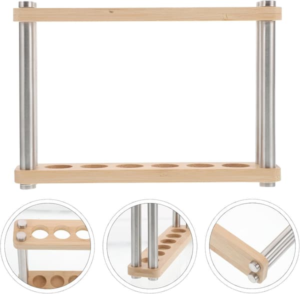 Beige Bambu Rökelsehållare Askfångare Multifunktionell Design Robust Enkel Elegant Displayställ