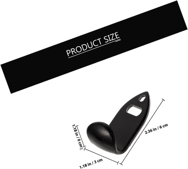 5 sett svarte saksofon-tommelstøtteputer laget av solid ABS-materiale, designet