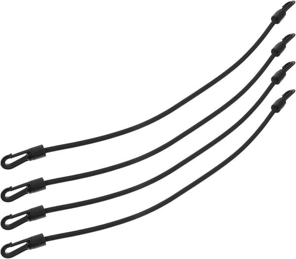 4 st elastiska gummiband med krokar, stretchiga bagageremmar för camping och väskfixering