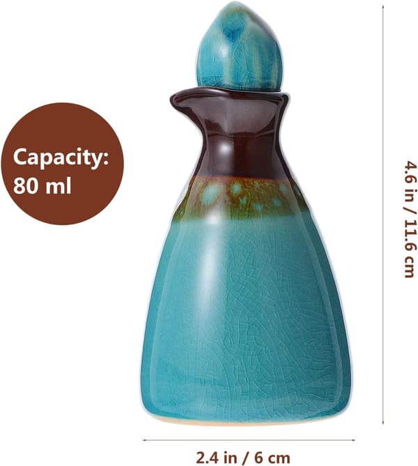 80 ml keramisk eterisk oljeflaskedispenser med polert bunn