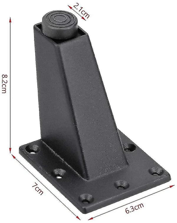Møbelben 4 stk Sort Justerbare Møbelben, Møbel Hypotenuse Aluminium Lejer
