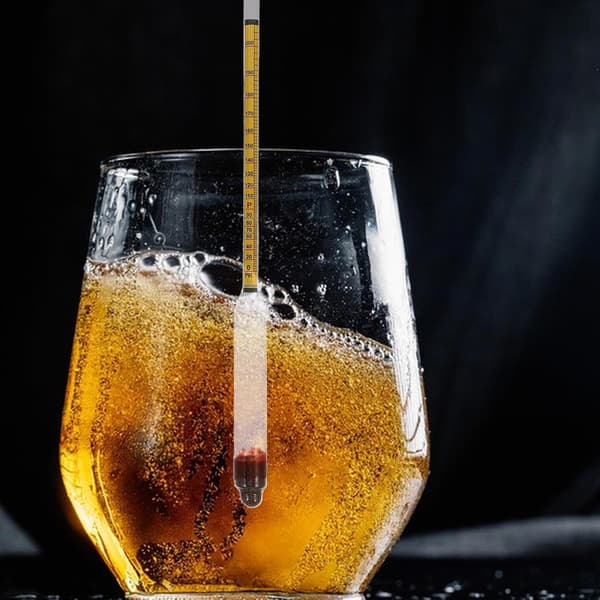 Alkoholmätare Precision Alkoholhydrometer med lättläst gul skala