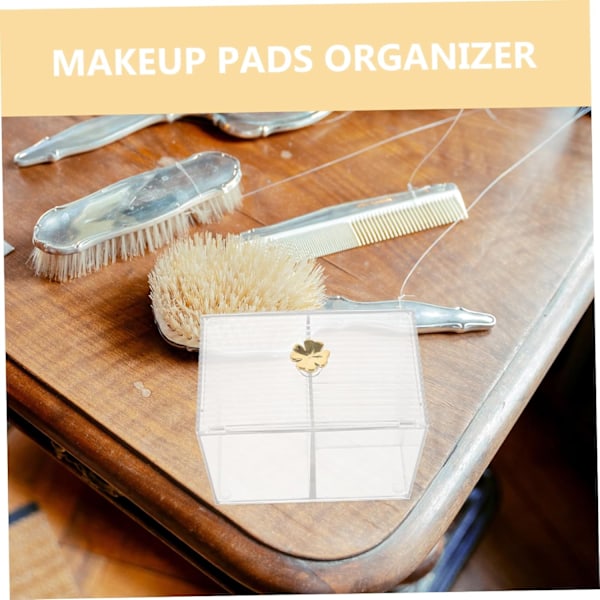 Makeup Holder Vatrondelholder Vatpindeboks Sikker Materiale Opbevaringsboks Pladsbesparende Organizer