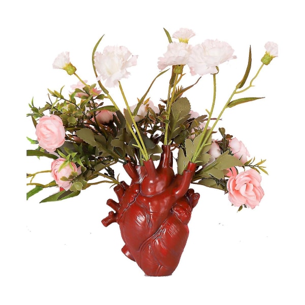 Anatomisk hjertevase Blomster Hjerteformet skulpturharpiks