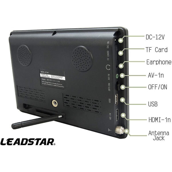 7 Tommers Bærbar TV DVB-T2 ATSC ISDB-T Digital Analog Bil TFT