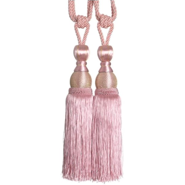 1 Pari Tassel-Verhotuppia Koti Koristeellinen Ikkunaverho Pallo Tassel-Narut Pidäkkeet (vaaleanpunainen) (shikai)-yuhao