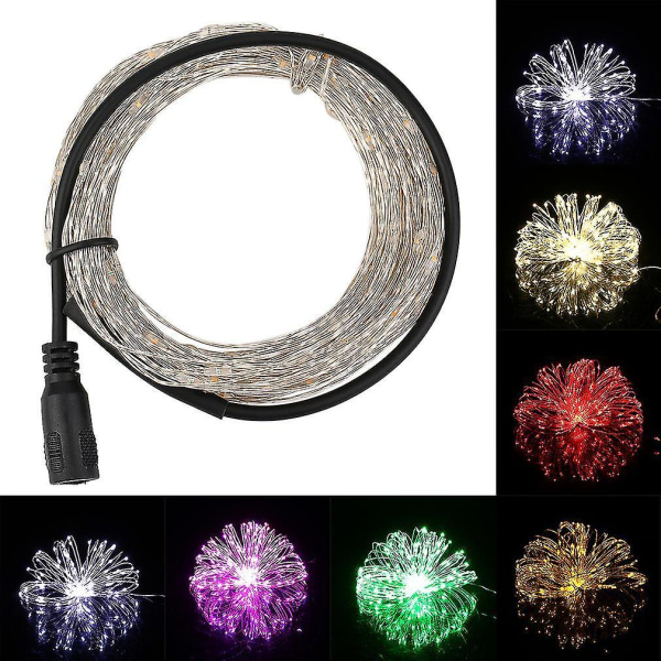 20m 200LED Silver Wire String Fairy Light Utomhus DC12V