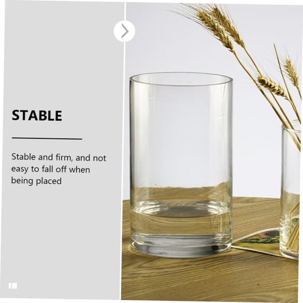 Cylindrisk Glasvase Blomst Hydroponisk Holder Dekorativ Blomsterkunstbeholder