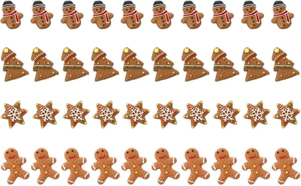 40 stk. juleharpiksdekorations tilbehør DIY håndværksmaterialer til håndlavede ornamenter