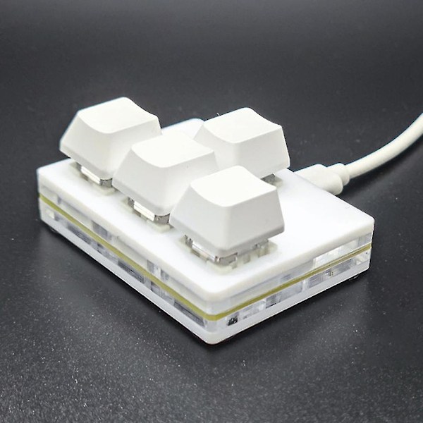 Mini 4-knappars Spelkeyboard Bekvämt Tangentbord för Speltillbehör Tea Switch