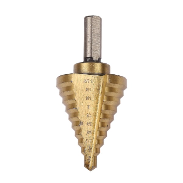 Step Drill Cone Drill Bits, High Speed Steel 10 Steps 1/4 To 1-3/8 Inch