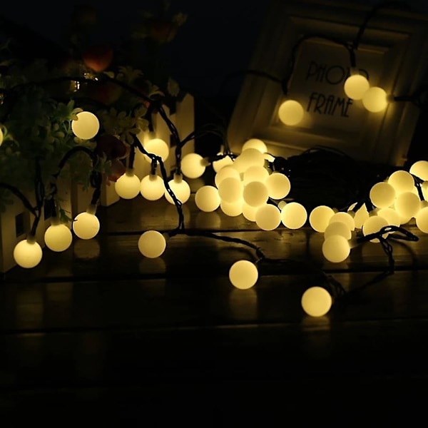 Ulkoilma Solar String Light Mattalamppu Lämmin Valkoinen 8 Tilaa Ulko