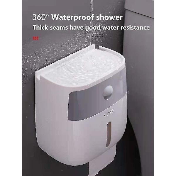 WC-paperiteline vedenkestävä seinäkiinnitettävä hylly harmaa