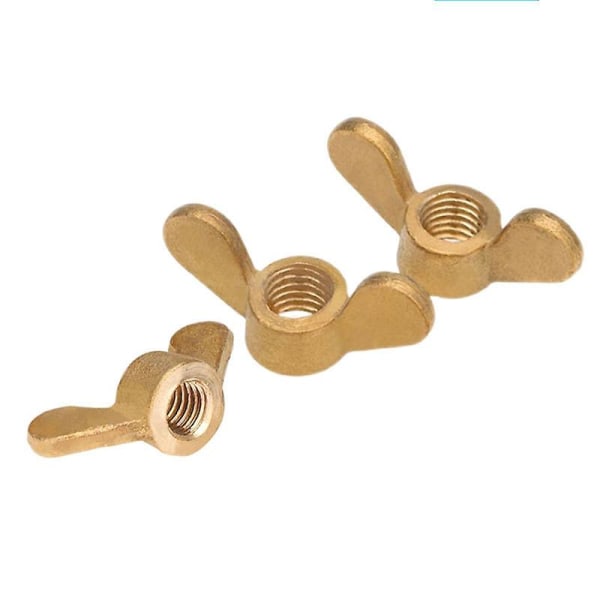 20 stk M4 Messing Sommerfugl Ingot Hornmutter Håndvridd